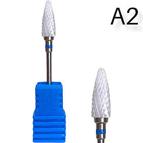 Керамічна насадка - фреза для апаратного манікюра і педикюра, кольорова коробка, A2/ синій