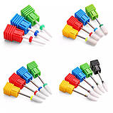 Керамічні фрези-насадки для фрезера, кольорова коробка, фото 6