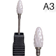 Керамічна насадка-фреза "Кукурузки" для фрезера, кольорова коробка A3 чорна