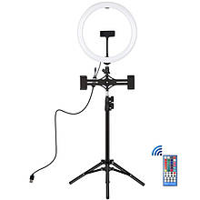 Кільцева USB LED лампа Puluz PKT3068B 11.8"+ штатив 1.1 м