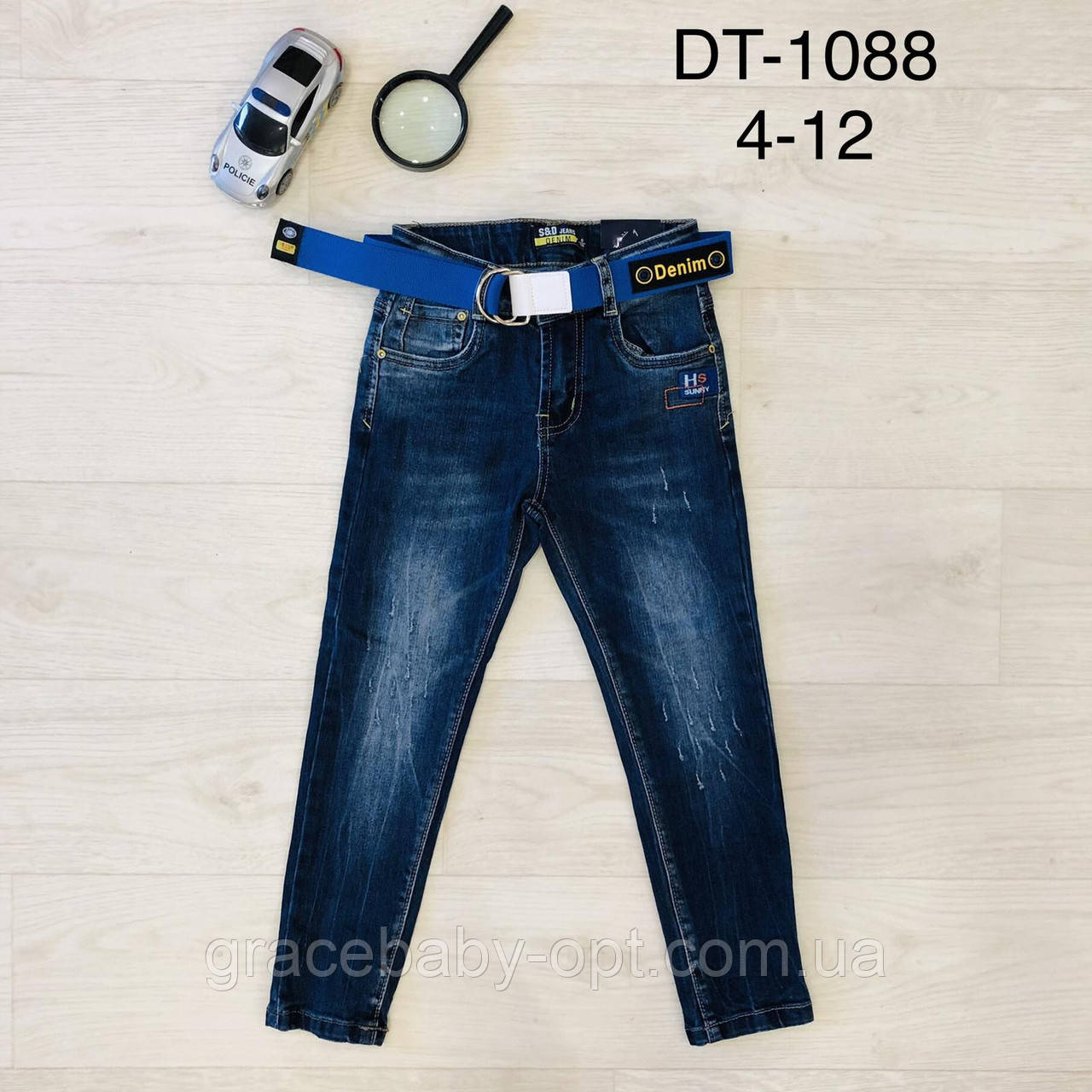 Джинси для хлопчиків оптом, S&D, 4-12 років, № DT-1088