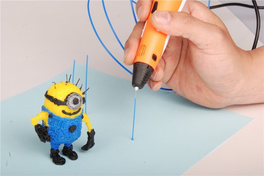 3D Принтер Ручка 3d PEN-2 (mix) Жовта, фіолетова, блакитна, рожева - фото 2 - id-p651337856