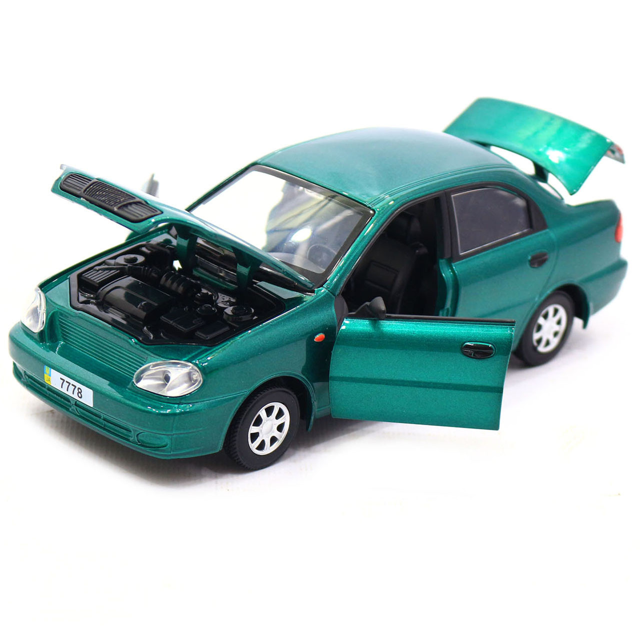 Машинка игровая автопром «Daewoo Lanos» Зелёный (свет, звук) 7778 - фото 5 - id-p1388769397