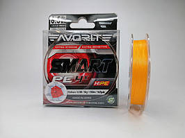 Шнур Favorite Smart PE 4x 150м (оранж.) #0.4/0.104 мм 3кг