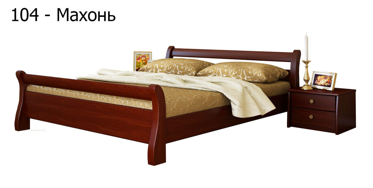 Ліжко односпальне в спальню, дитячу з натуральної деревини буку Діана Естелла - фото 5 - id-p28824705