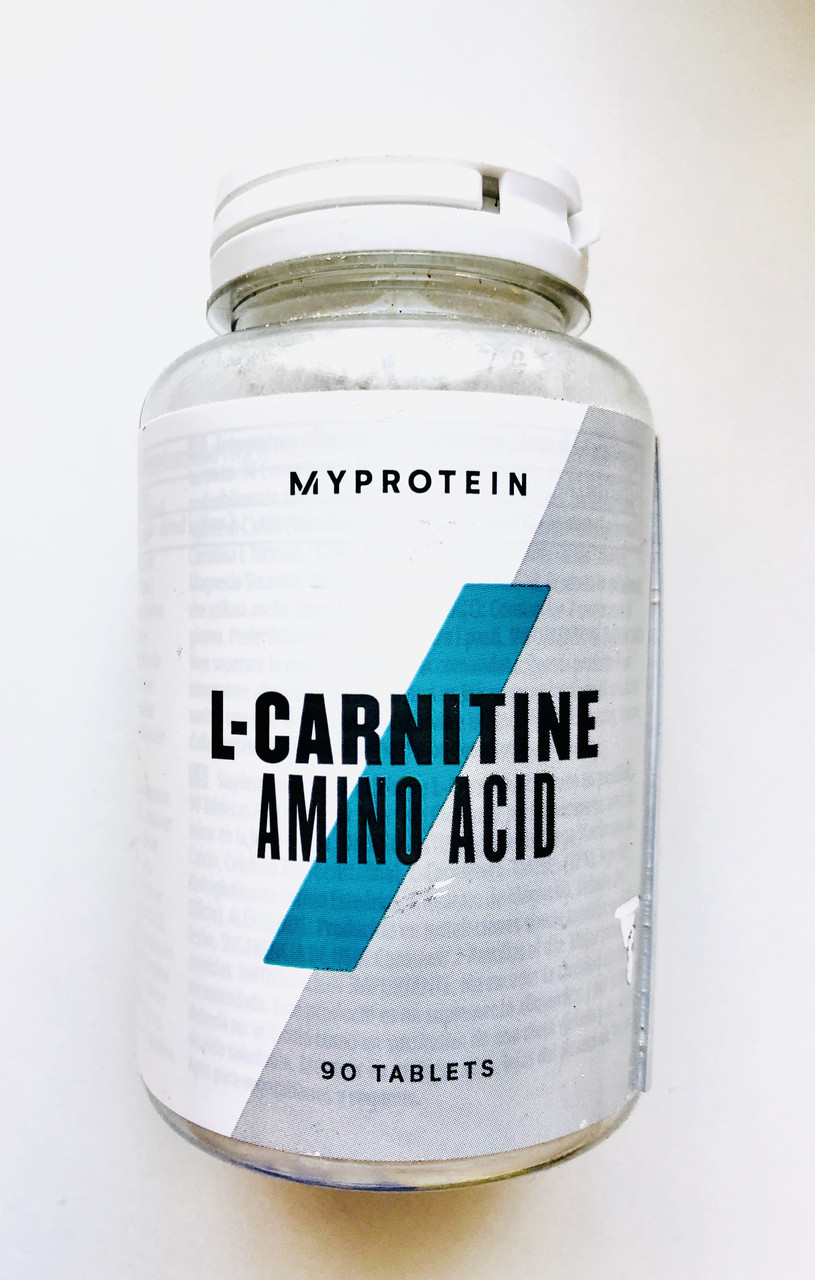 Амінокислота L-карнітин MyProtein - 90 таб L-Carnitine Amino Acid, спалювач жиру. препарат для спортсменів