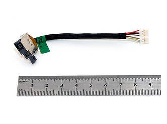 Роз'єм живлення з кабелем для HP PJ976 (4.5mm x 3.0mm + center pin), 8(7)-pin, 11 см