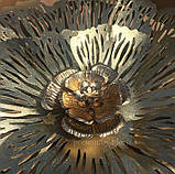 Настінний декор "Квітка" з металу в золотому кольорі d74см, фото 10