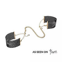 Наручники Bijoux Indiscrets Desir Metallique Handcuffs - Black, металеві, стильні браслети