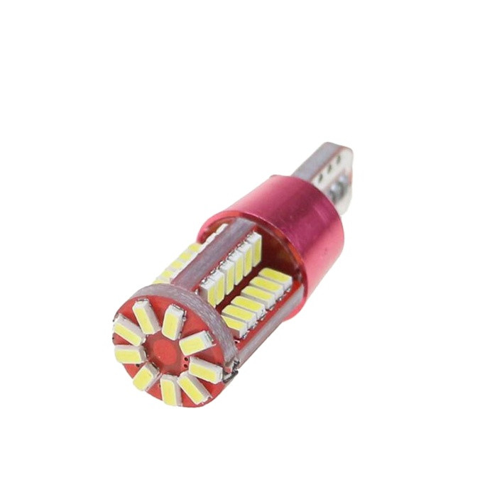 Світлодіодна автомобільна лампа T10 W2,1x9,5d 57 SMD (3014) 12-24 V WHITE з обманкою, друкована плата