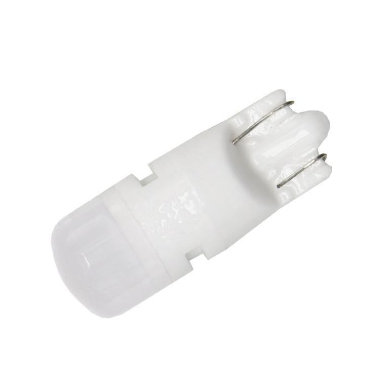 Світлодіодна автомобільна лампа T10 W2,1x9,5d 1 SMD (2835) 12V WHITE з матовою лінзою та пластиковим цоколем