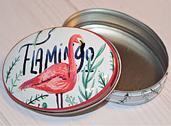 Бляшана Коробочка для дрібниць овальна (9*6*3 см)