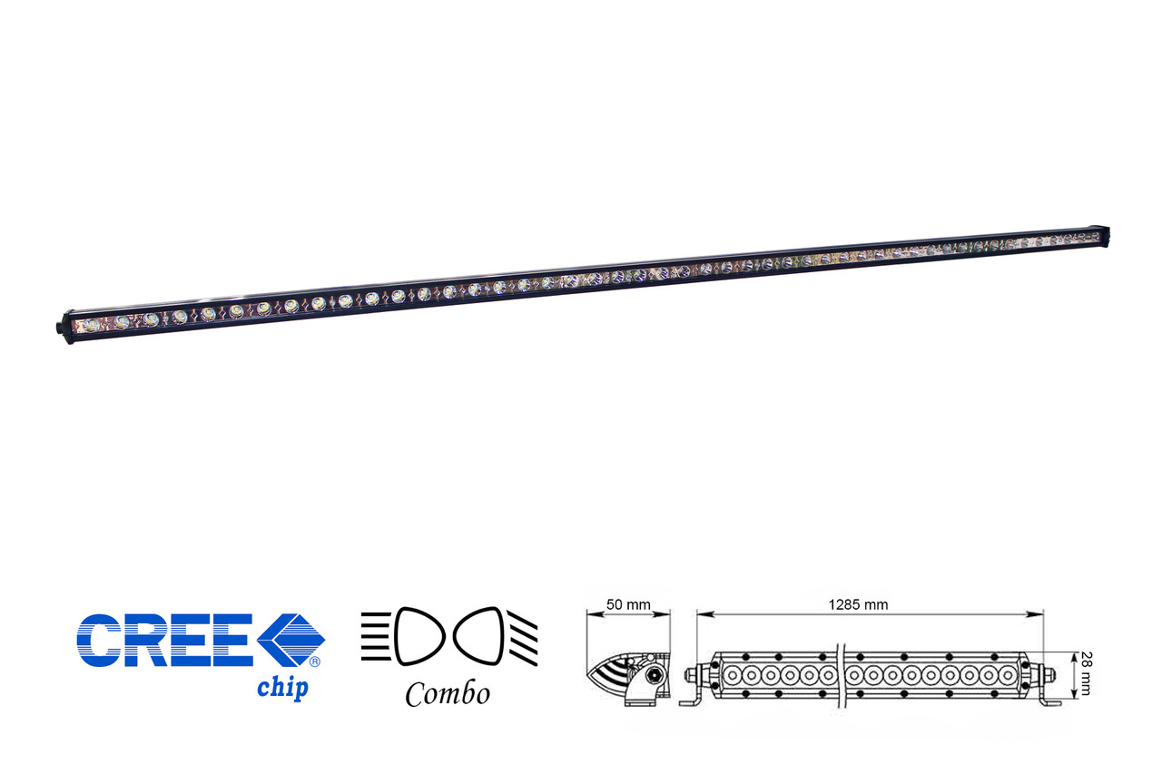 Фара робочого світла однорядова EL-144W 48 світлодіодів CREE направлене світло (SPOT), фото 1