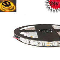 Гнучка світлодіодна стрічка 24V 5М 300 SMD 2835 вологостійка жовта (біла основа)