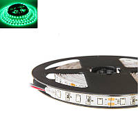 Гнучка світлодіодна стрічка 12V 5М 300 SMD 2835 вологостійка зелена (біла основа)
