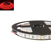 Гнучка світлодіодна стрічка 12V 5М 300 SMD 2835 вологостійка червона (біла основа)