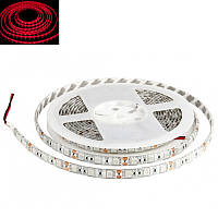 Гнучка світлодіодна стрічка 12V 5М 300 SMD 5050 вологостійка червона (біла основа)