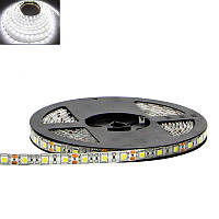 Гнучка світлодіодна стрічка 12V 5М 300 SMD 5050 вологостійка біла (біла основа)