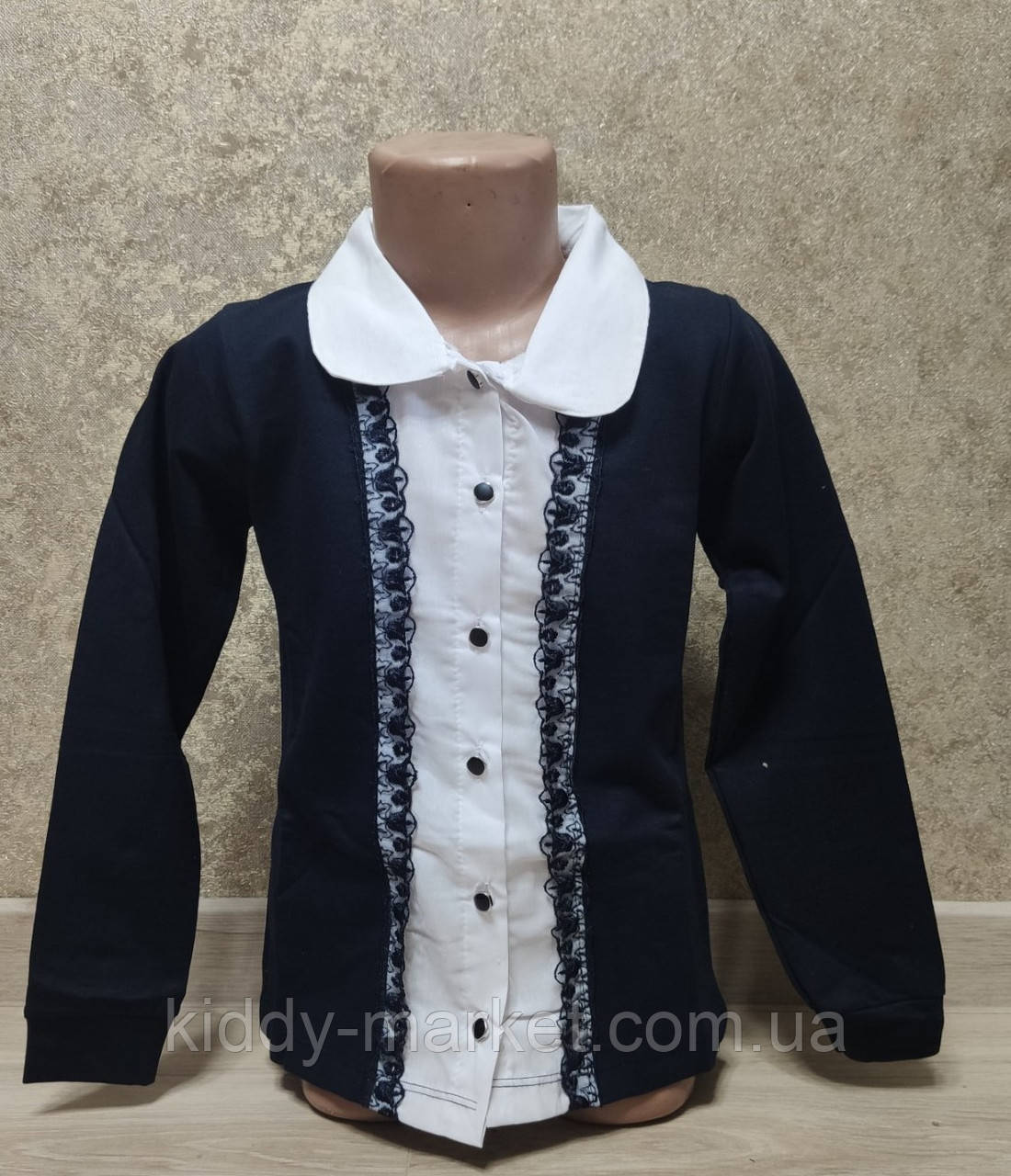 Кофта обманка для дівчинки122-,134, блузка до школи