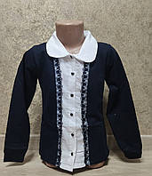 Кофта обманка для дівчинки 122-134, блузка до школи
