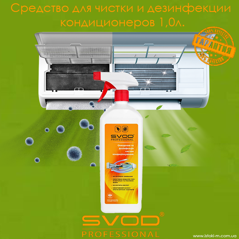 Профессиональное средство для чистки и дезинфекции кондиционеров SVOD Professional 0,5 л. - фото 3 - id-p1453145157