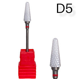 Керамічна насадка - фреза для апаратного манікюра і педикюра, кольорова коробка, D5/ червоний