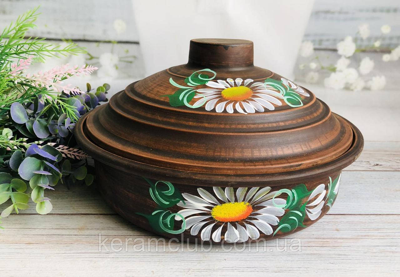 Глиняна жаровня з малюнком V 3 л