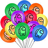 Набор Воздушные шары Украшения Among Us для Вечеринки Дня Рождения и создания Фотозоны в стиле Амонг Ас, фото 2