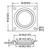 Підставка врізна для гумової ніжки Penn Elcom D0650z стальова для штабелювання, фото 3
