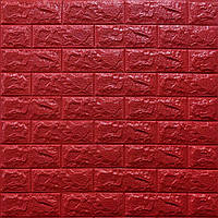 3д панель стінова декоративна Червона Цегла самоклеючі 3d панелі для стін 700x770x7 мм (8-7мм)