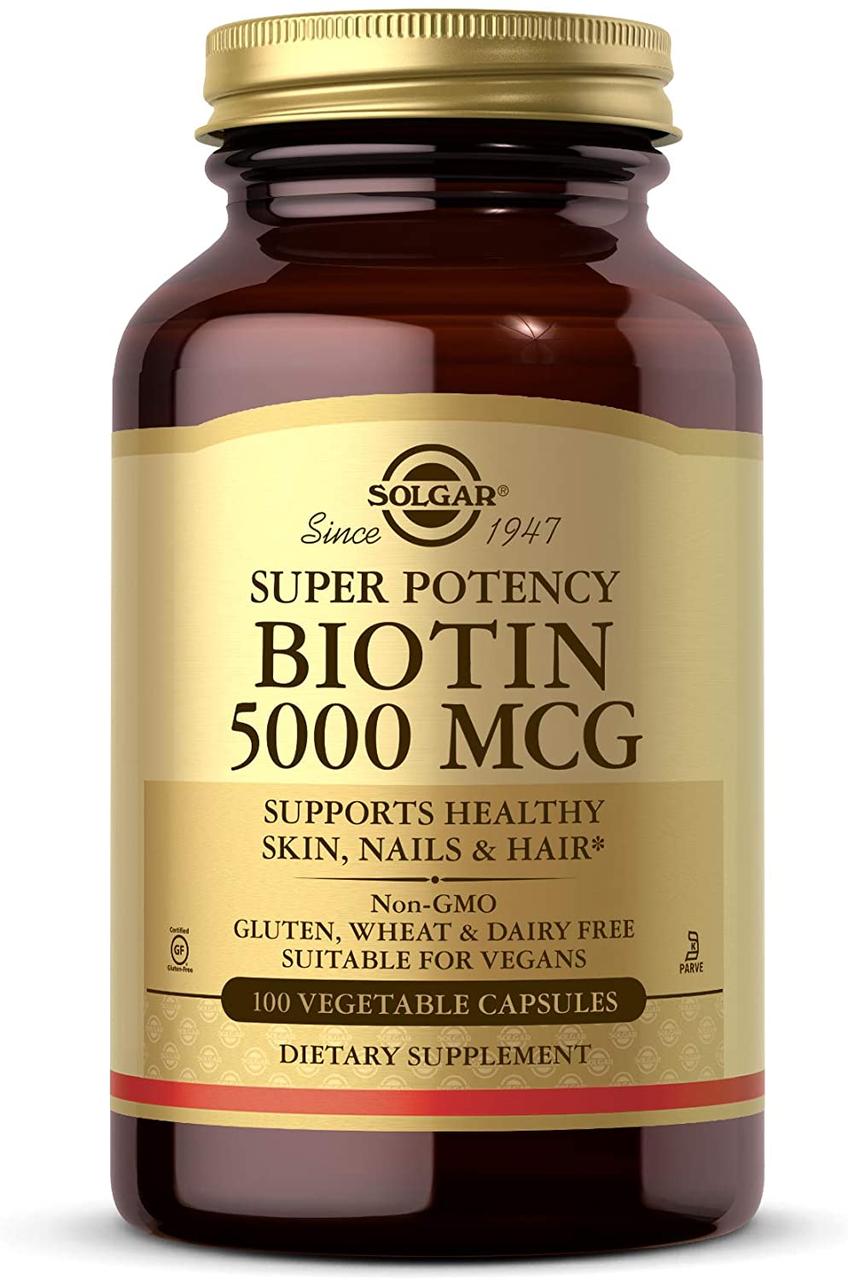 Биотин (Biotin) 5000 мкг Solgar 100 растительных капсул: продажа, цена ...
