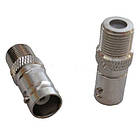 Перехідник ВЧ гніздо BNC -гніздо F, латунь