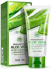 Гель для вмивання з екстрактом алое Bioaqua Refresh Moisture Aloe Vera Aloe Cleanser, 100 мл.