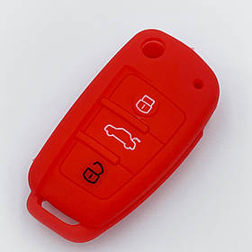 Силіконовий чохол для ключа Audi A2 A3 A4 A6 A6L A8 S5 Q7 TT червоний