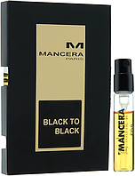 Нишевая парфюмированная вода Mancera Black to Black edp 2ml пробник оригинал, кожанный унисекс аромат