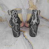 Босоніжки на широкому каблуці Чорний, 8, фото 3