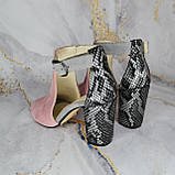 Босоніжки на широкому каблуці Чорний, 8, фото 5