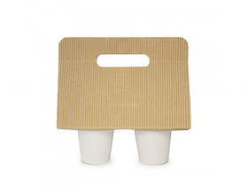 Підстаканник на 2 стакани гофрований, 50 шт/уп, 10 уп/ящ.