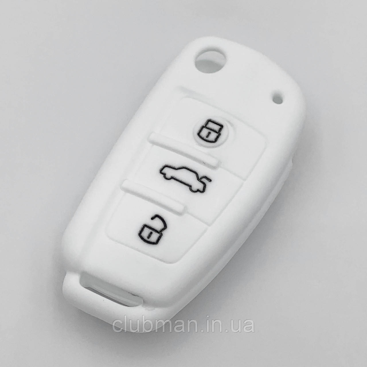 Силіконовий чохол для ключа Audi A2 A3 A4 A6 A6L A8 S5 Q7 TT білий