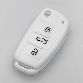 Силіконовий чохол для ключа Audi A2 A3 A4 A6 A6L A8 S5 Q7 TT білий