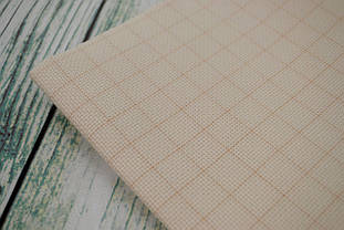 Канва для вишивки 3459/2199 Easy Count Grid Aida 14 каунт Zweigart - кремовий з змивною розміткою (50х55см)