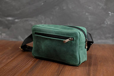 Шкіряна сумка Модель №59, натуральна Вінтажна шкіра, колір Зелений