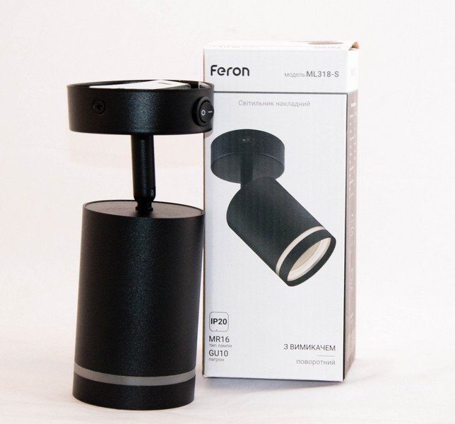 Світлодіодний світильник Feron ML318-S MR16 / GU10 з викл. чорний