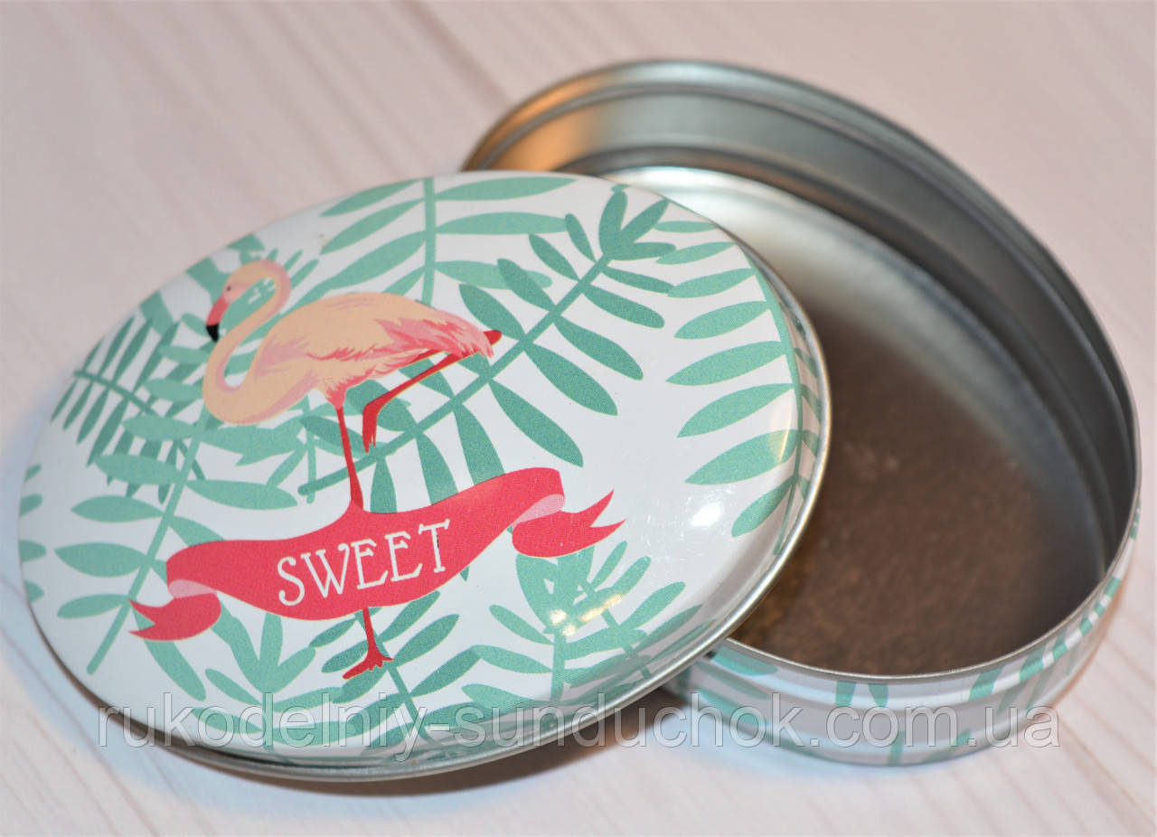 Бляшана Коробочка для дрібниць овальна (9*6*3 см), фото 1