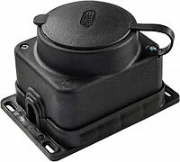 Розетка каучукова з захисною кришкою зовнішньої установки 2Р+PE 16А IP44 АСКО