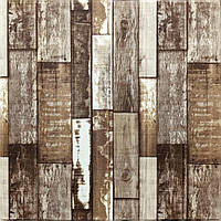 3д панель стеновой декоративный Дерево Коричневое самоклеющиеся 3d панели для стен 700x700x5 мм (49)