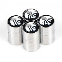 Ковпачки на ніпель для Daewoo Alitek Long Silver Деу (4 шт.)