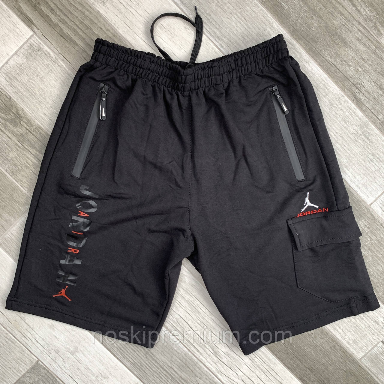 Шорти чоловічі бавовна AIR Jordan, розміри 46-54, чорні, 05620