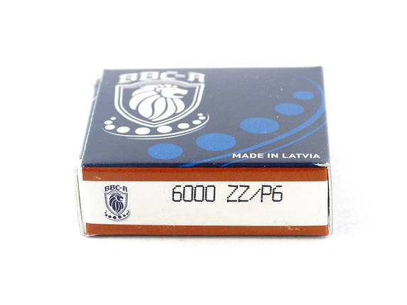 Підшипник 6000 ZZ BBC-R Латвія - розмір 10*26*8, фото 3