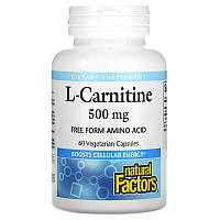 L-карнитин Natural Factors "L-Carnitine" 500 мг (60 капсул)